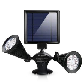 Solar Lights Outdoor Solar Power Motion Sensor Spotlights 2000lm Security Lights w/ Dual Head