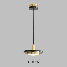 Nordic Round Marble Minimalist Chandelier (Color: Green)