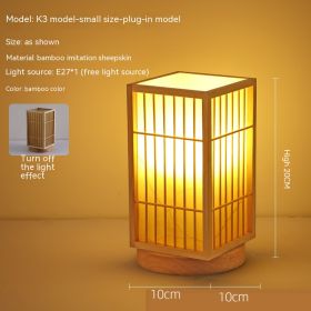 Japanese Atmosphere Retro Homestay Bedroom Bedside Lamp (Option: Without E27 Light Source-Without Bulb-K3 Small)