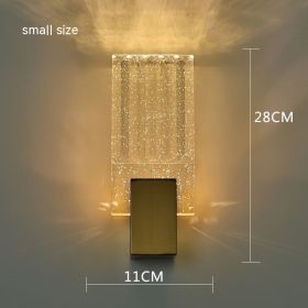 Modern Simple And Light Luxury Crystal Wall Lamp (Option: Small Warm Light)