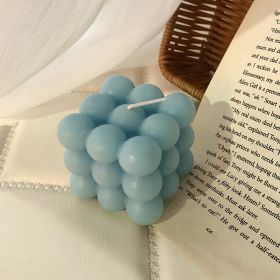 Creative Rubik's Cube Aromatherapy Candle Lamp (Color: Blue)