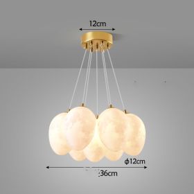 Nordic Modern Minimalist Creative Moon Bubble Living Room Chandelier (Option: 7dinosaur eggs 36CM-Tricolor dimming)