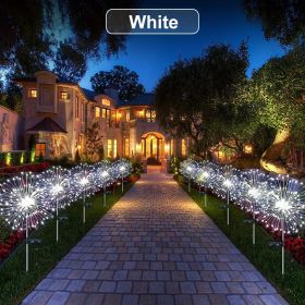 1 Pack Solar Firework Light Outdoor, IP65 Waterproof Solar Garden Flower Lights With 8 Lighting Modes, Decorative Fairy Lights With Stake (Color: White, size: 8 Mode 150LEDS)