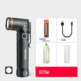 Hands-Free LED Flashlight (Option: B70e grey black 600lumens)