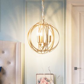 American Country Chandelier Creative Gold (Option: With Three Lights-Small 3 Heads)